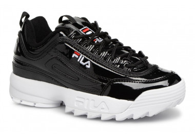 basket fila femme noir vernis